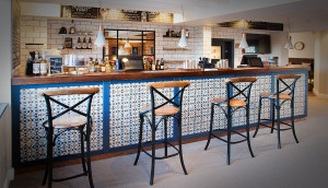 cafe counter with bar stools