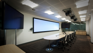 conference room with large screen