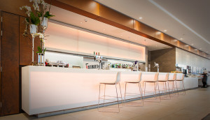 hotel bar with changing light detail