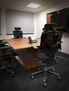 small meeting room table and chairs