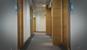 office corridor wall detail