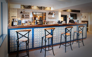 cafe counter with bar stools