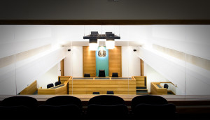public gallery in court room