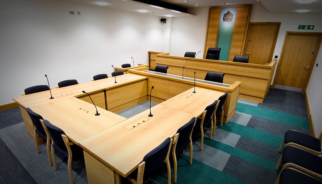 Courtroom furniture informal hearing room J Carey Design